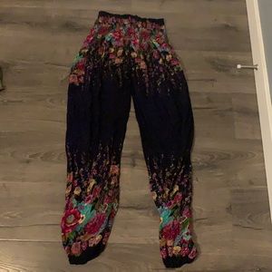 Floral Bohemian Flowy Pants